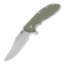 Hinderer XM-24 Bowie sulankstomas peilis, working finish, žalia