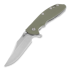 Coltello pieghevole Hinderer XM-24 Bowie, working finish, verde