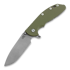 Hinderer XM-24 Skinny Slicer sulankstomas peilis, working finish, od green