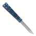 Hom Design Chimera V2 butterfly knife, Aqua Anodized Ti, CF/Ivory G-10