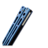 Hom Design Chimera V2 balisong, Aqua Anodized Ti, CF/Ivory G-10