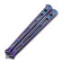 Hom Design Chimera V2 perhosveitsi, Purple/Blue Anodized Ti, Jade G-10/CF