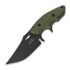 Hydra Knives - Alano Black Finish, Green G-10