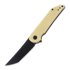 Jake Hoback Knives Radford DLC sulankstomas peilis, Bone Linen Micarta