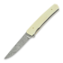 Coltello pieghevole Jukka Hankala Piili Flipper Damascus Moose Bone