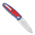 Kansept Knives Mato Blue/Red G-10 sulankstomas peilis