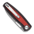 Kansept Knives Mato Damascus foldekniv, Twill CF/Red and Black G-10