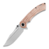 Kansept Knives Pretatout sulankstomas peilis, tan micarta, clip point