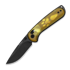 Kizer Cutlery Buddy II AEB-L kääntöveitsi, Amber PEI, Black PVD & Stonewash