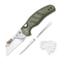 Kizer Cutlery - C01C Uti 2, Green Micarta & Bead Blast