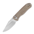 Складной нож Kizer Cutlery Drop Bear 2 Button Lock, Brown Micarta, Satin