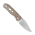 Kizer Cutlery Drop Bear 2 Button Lock sulankstomas peilis, Brown Micarta, Satin