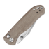Складной нож Kizer Cutlery Drop Bear 2 Button Lock, Brown Micarta, Satin