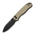 Kizer Cutlery Drop Bear 2 Button Lock 折叠刀, Tan Aluminum, DLC