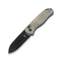 Kizer Cutlery Drop Bear Green Micarta sulankstomas peilis, Black Stonewash