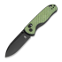 Kizer Cutlery Drop Bear Nitro-V sulankstomas peilis, Green Carbon Fibre