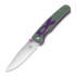 Kizer Cutlery Fighter Linerlock 折叠刀, Purple/Green G-10, Satin