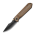 Kizer Cutlery Harpoon Fold Laminate sulankstomas peilis, Gray Titanium & Brown Norxplex UltreX