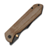 Kizer Cutlery Harpoon Fold Laminate sulankstomas peilis, Gray Titanium & Brown Norxplex UltreX