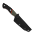 Kizer Cutlery Hissbite AEB-L kniv, OD Green/Black/Red G-10, Satin