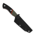 Kizer Cutlery Hissbite AEB-L kniv, OD Green/Black/Red G-10, Satin