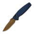 Kizer Cutlery - Khamsin Nitro-V, Patterned Navy Blue Aluminum, Sunset Metal PVD