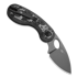 Kizer Cutlery Microbe 14C28N sulankstomas peilis, Black Vortex Micarta, Stonewashed