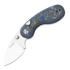 Kizer Cutlery Microbe 14C28N sulankstomas peilis, Blue Vortex Micarta, Stonewashed