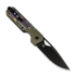 Kizer Cutlery Militaw Nitro-V sulankstomas peilis, Olive Green/Party Steamers
