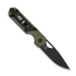 Kizer Cutlery Mini Militaw Nitro-V sulankstomas peilis, Green G-10/Black Micarta