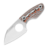 Kizer Cutlery Nightjar AUS-10 knife, Orange/Black/Silver Vortex Micarta, Satin