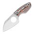 Kizer Cutlery Nightjar AUS-10 veitsi, Orange/Black/Silver Vortex Micarta, Satin