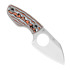 Kizer Cutlery Nightjar AUS-10 veitsi, Orange/Black/Silver Vortex Micarta, Satin