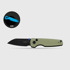 Kizer Cutlery Parakeet Nitro-V kääntöveitsi, Glow In the Dark G-10, Black PVD