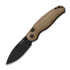 Coltello pieghevole Kizer Cutlery Phoca BD 14C28N, Brown Norplex UltreX, Black Stonewash