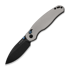 Kizer Cutlery Phoca CD 14C28N folding knife, Gray Aluminum, Black Stonewash