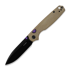 Kizer Cutlery Pokiman BLL AEB-L folding knife, Brown Micarta, Black PVD