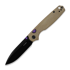 Kizer Cutlery Pokiman BLL AEB-L folding knife, Brown Micarta, Black PVD