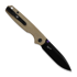Kizer Cutlery Pokiman BLL AEB-L folding knife, Brown Micarta, Black PVD