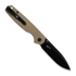 Kizer Cutlery Pokiman BLL AEB-L folding knife, Brown Micarta, Black PVD