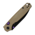 Kizer Cutlery Pokiman BLL AEB-L folding knife, Brown Micarta, Black PVD