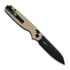 Kizer Cutlery Pokiman CS AEB-L folding knife, Tan Aluminum, Black PVD