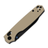 Kizer Cutlery Pokiman CS AEB-L folding knife, Tan Aluminum, Black PVD