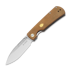 Kizer Cutlery - Retro, Brown Micarta & Brass Inlay, Satin