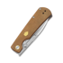 Kizer Cutlery Retro foldekniv, Brown Micarta & Brass Inlay, Satin