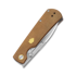 Kizer Cutlery Retro kääntöveitsi, Brown Micarta & Brass Inlay, Satin