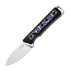 Nazis Kizer Cutlery Whiskey Jack AEB-L, Black/Blue/White Vortex Micarta, Satin