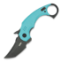 Coltello pieghevole Kubey Jaw Karambit - Tiffany Blue G10