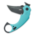 Kubey Jaw Karambit - Tiffany Blue G10 folding knife