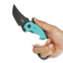 Kubey Jaw Karambit - Tiffany Blue G10 folding knife
